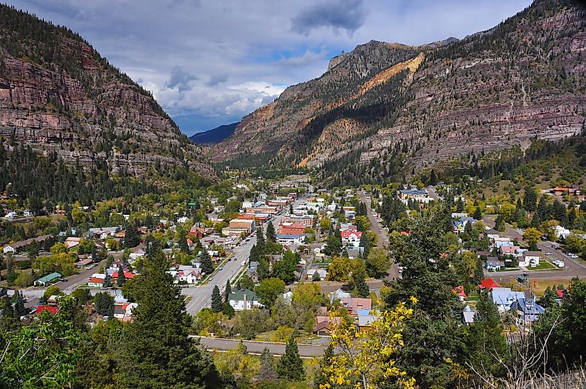 The town of Ouray in Colorado