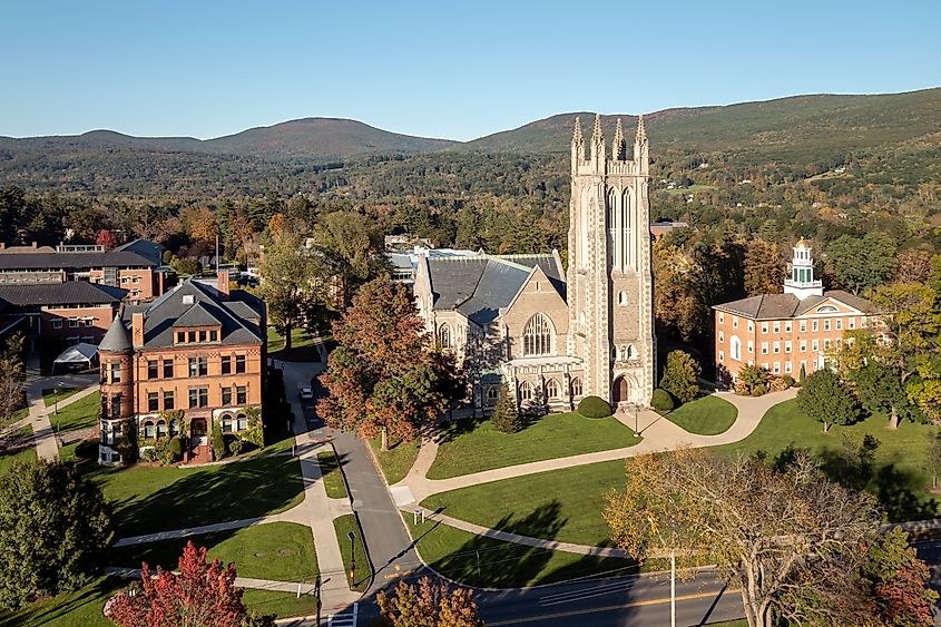 The Thompson Memorial Chapel in Williams College, Williamstown, Massachusetts.