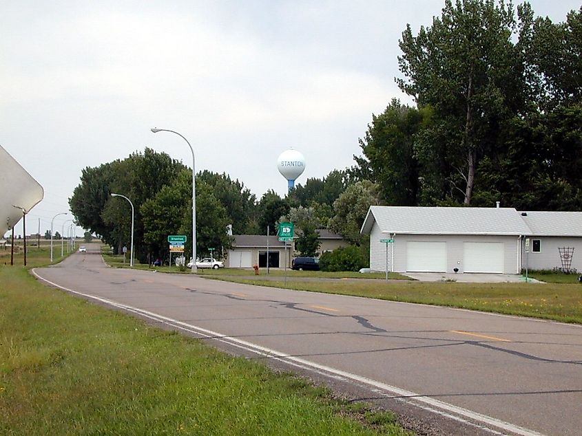 Stanton, ND Looking North along ND Route 31, South of the Stanton, ND city limits