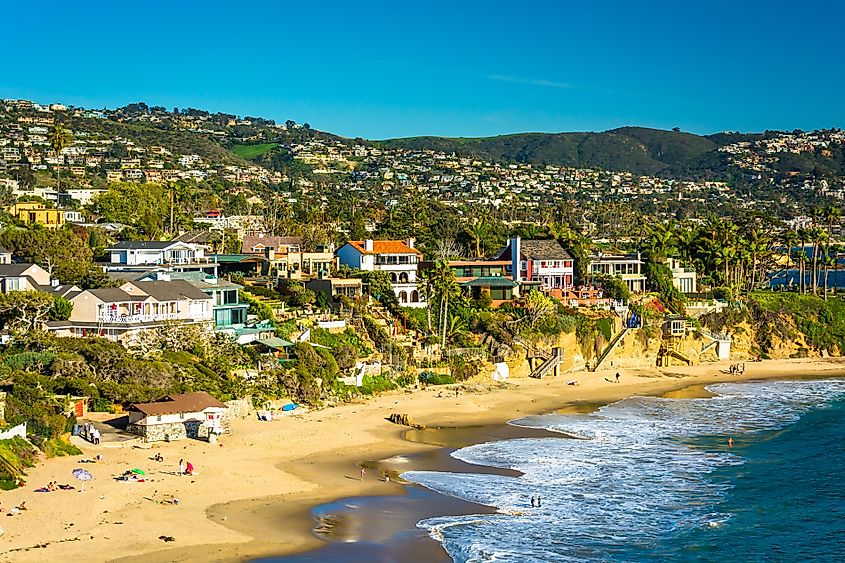 View of the Pacific Coast from Crescent Bay Point Park, in Laguna Beach, California.