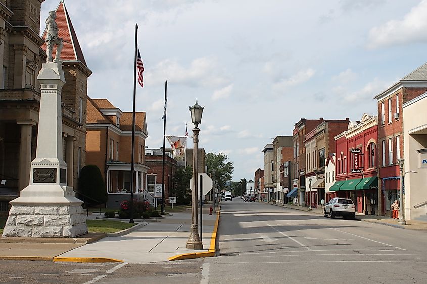 Downtown New Martinsville, West Virginia.