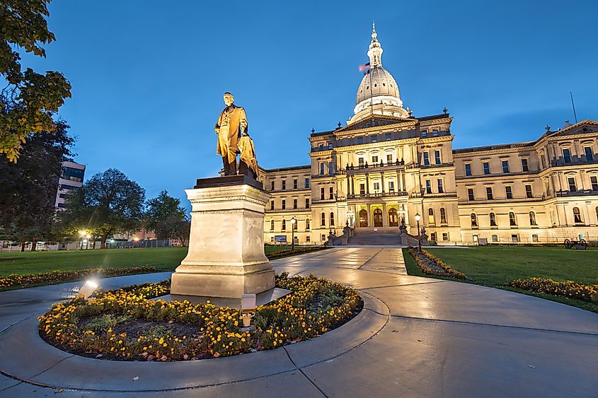 The State Capitol building in Lansing, Michigan.