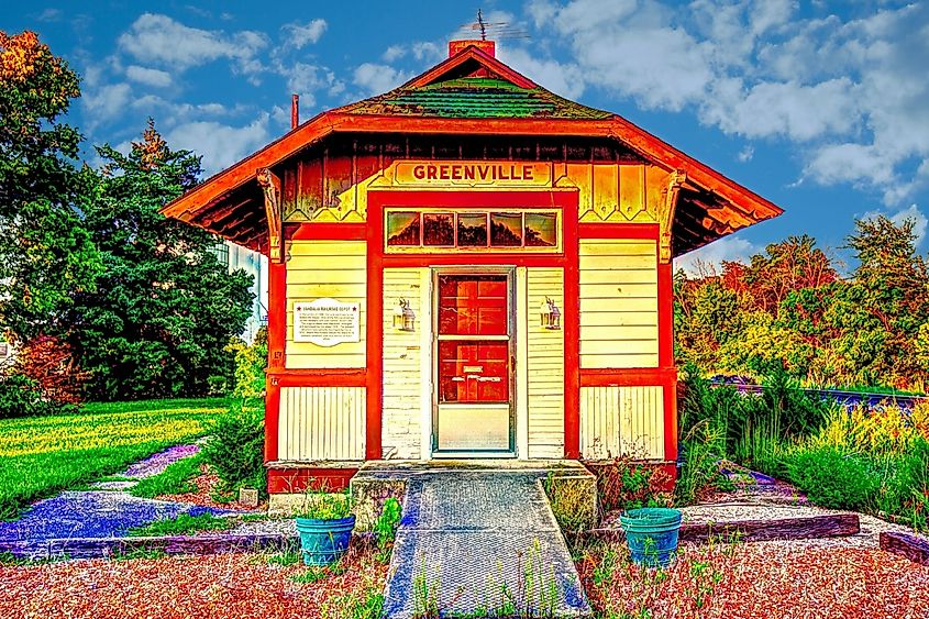 Greenville Vandalia, Illinois Railroad Depot