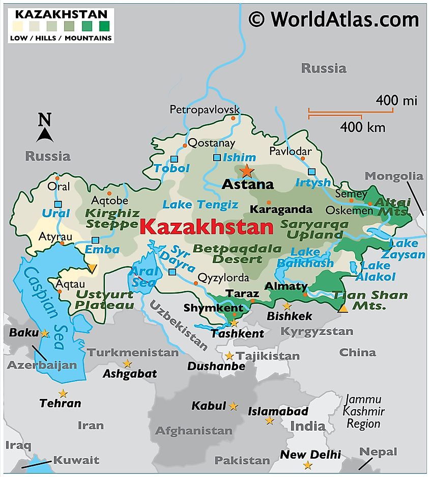 Kazakhstan map