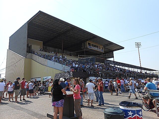Grandstand at Montana State Fair horse race meet, 2013. via Wikiemedia