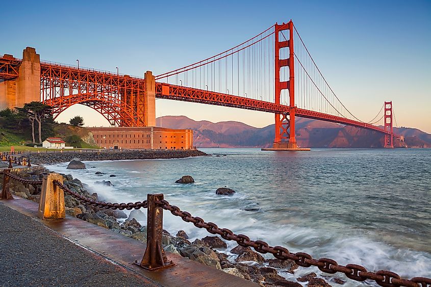 The gorgeous Golden Gate Bridge in San Francisco, California.