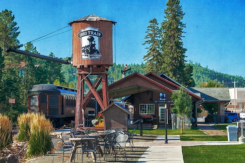 Heritage railroad in Hill City, South Dakota