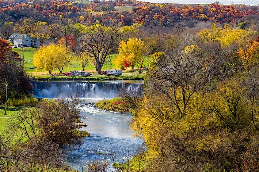 The Lanesboro Dam in Lanesboro, Minnesota.