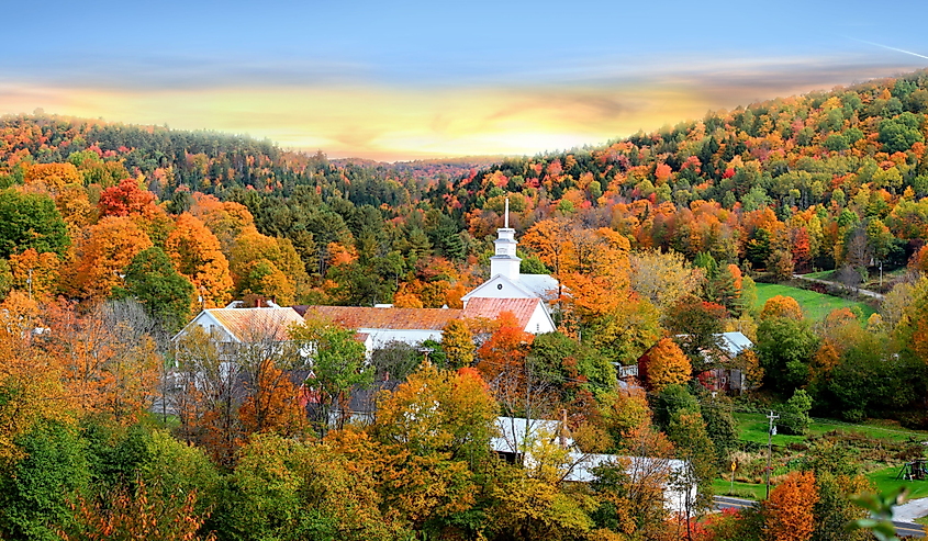 Topsham village in Vermont