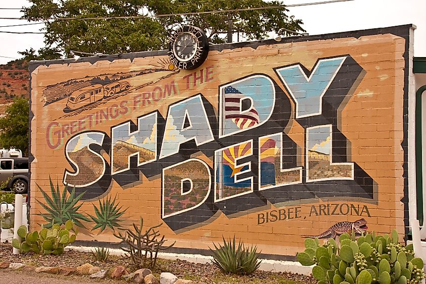Entrance to the Shady Dell RV Park in Bisbee, Arizona