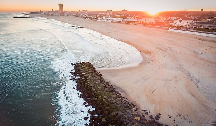 Asbury Park, New Jersey at sunset