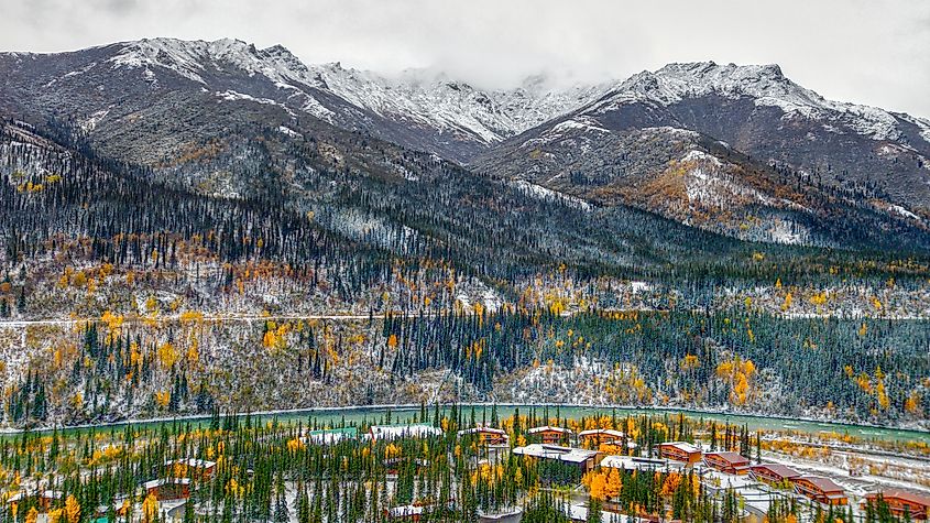 Aerial view of Healy, Alaska 
