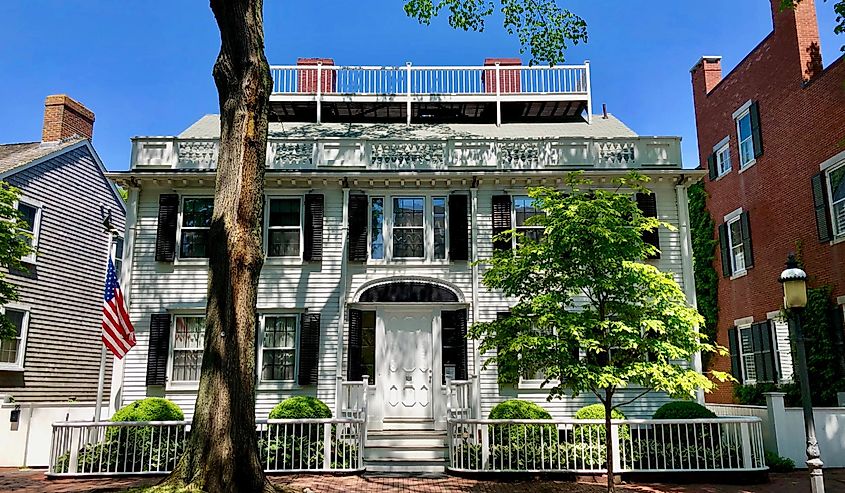 Early settler Thomas Macy's home is one of many historic houses lining the streets of Nantucket.