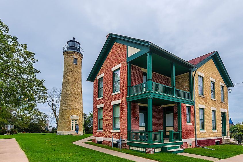 Southport Light Station view in Kenosha Town of Wisconsin