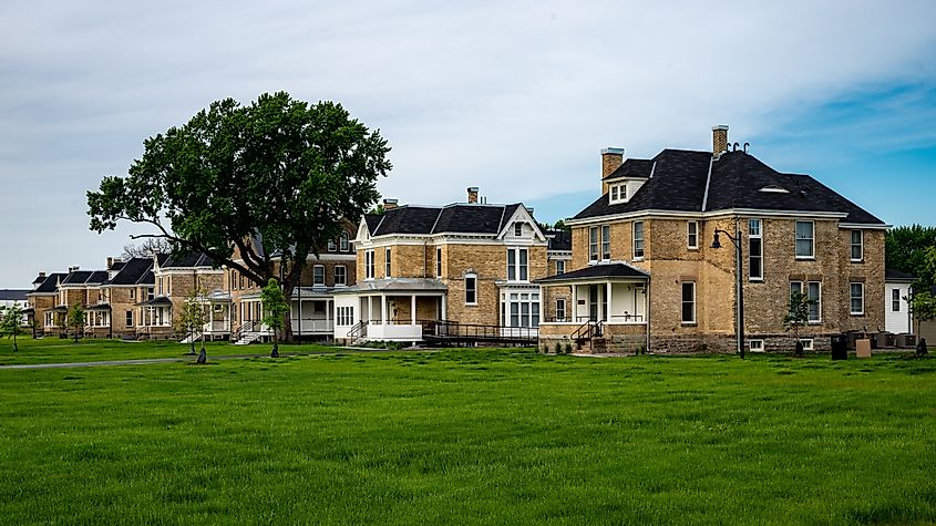 Houses at Historic Fort Snelling in Minnesota