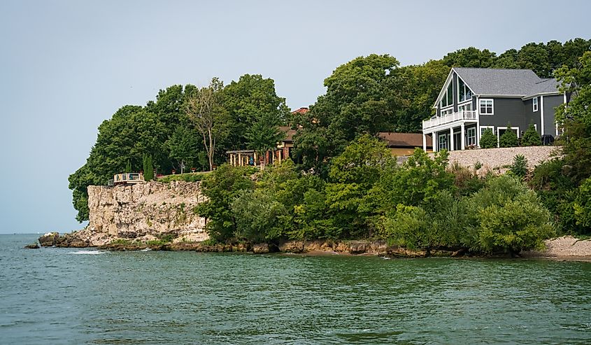 View from aboard the ferry at Put-in-Bay on South Bass Island.