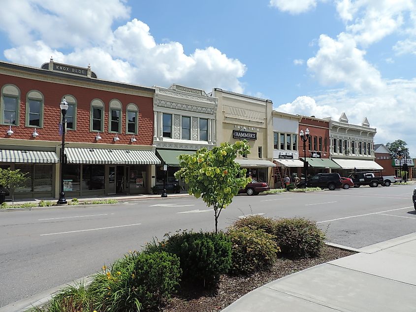 Beautiful downtown of Winchester, Tennessee