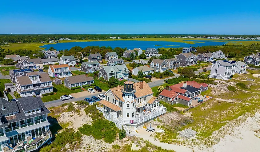 Overlooking West Yarmouth, Cape Cod, Massachusetts.
