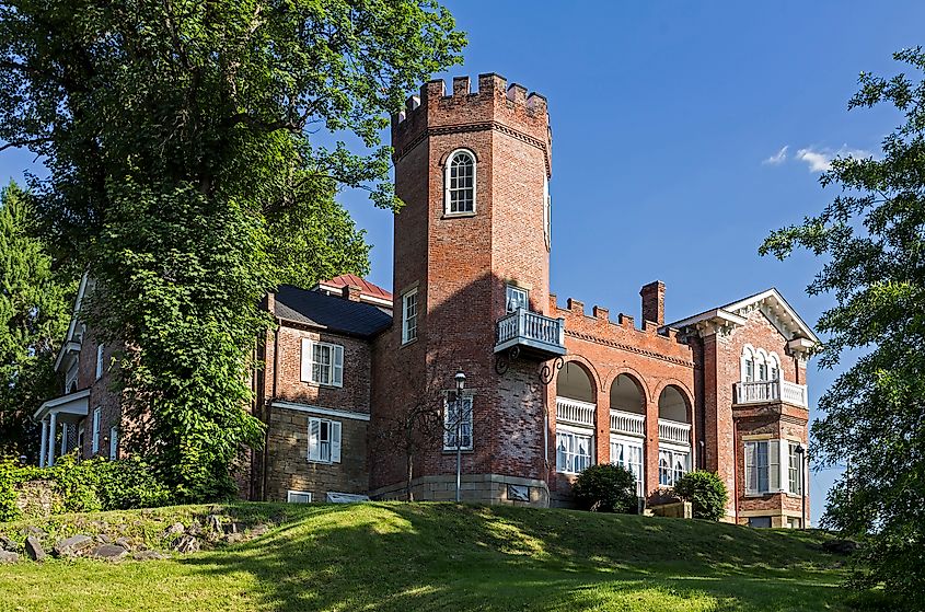 Nemacolin Castle, also known as Bowman's Castle, Brownsville, Pennsylvania.