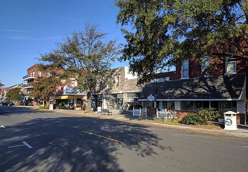 The historic district in Cape Charles, Virginia