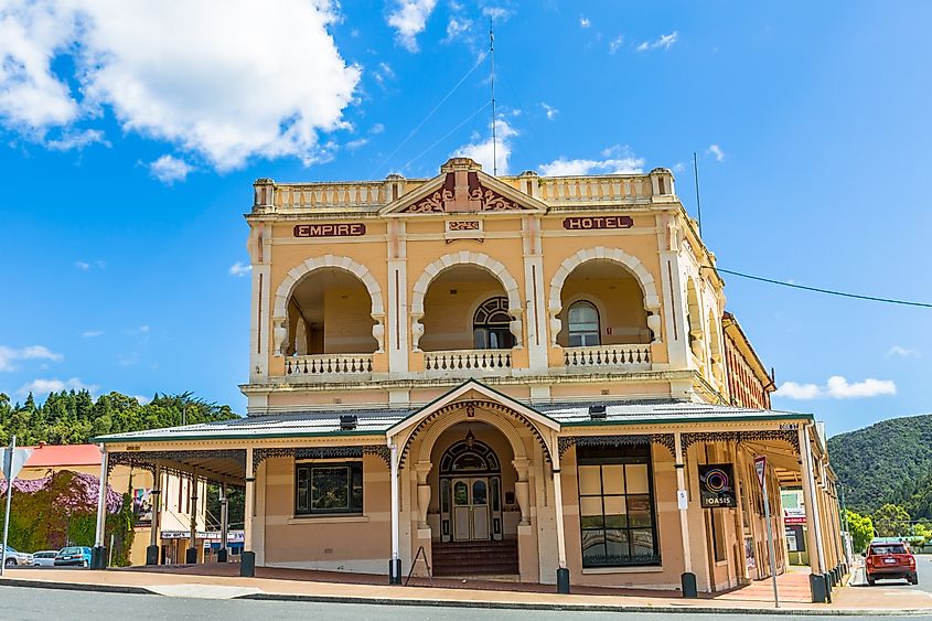 Empire Hotel in historic Queenstown, Tasmania, Australia