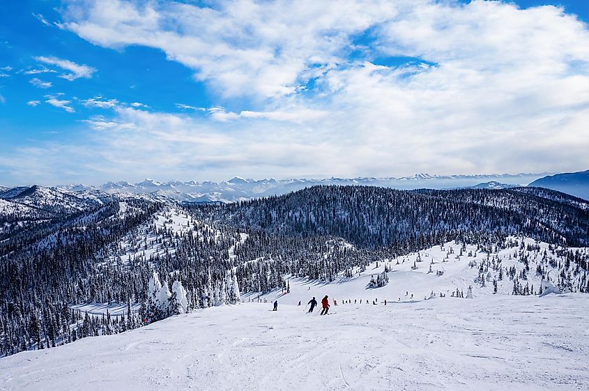 The Ski resort town of Big Sky, Montana.