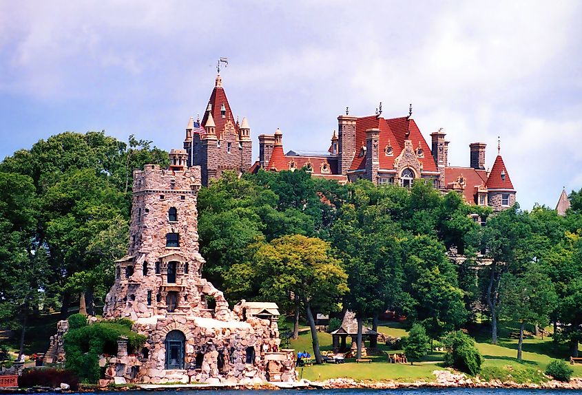 Boldt Castle is a major landmark and tourist attraction in Alexandria Bay, New York. Editorial credit: meunierd / Shutterstock.com