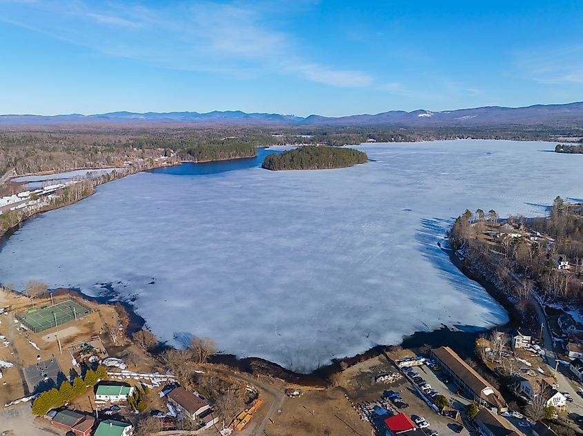An aerial view of Brighton State Park in Vermont. Credit: Wangkun Jia/ Shutterstock.com