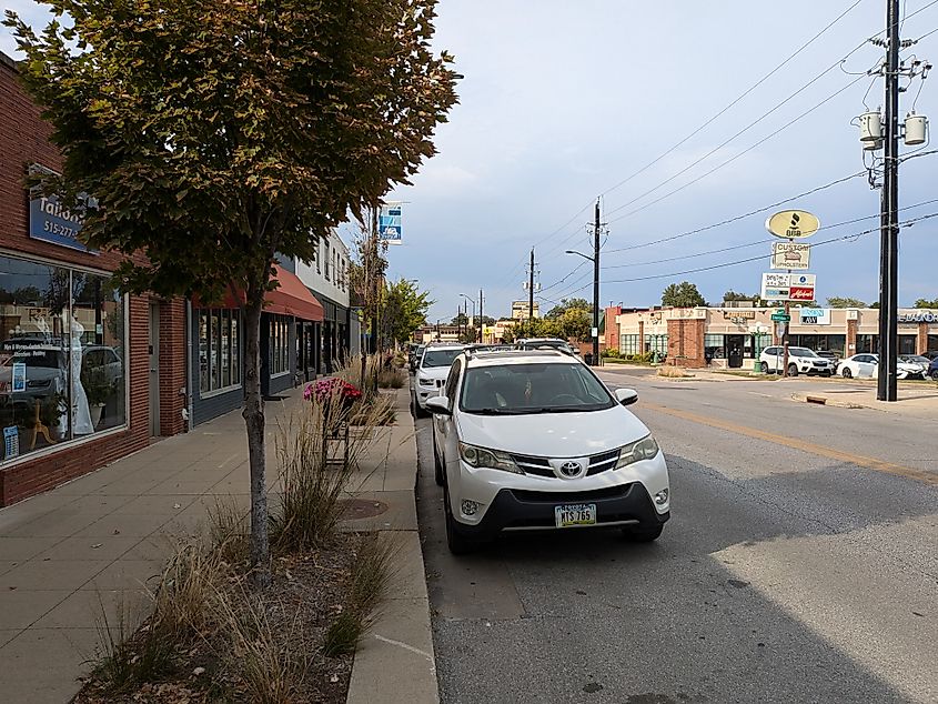 The main business district located on Beaver Avenue.
