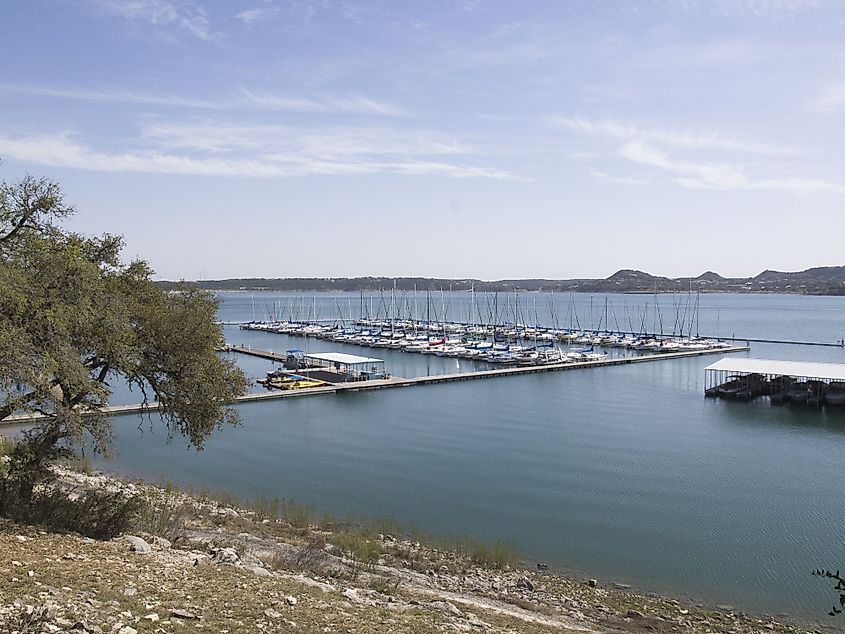 Marina at Canyon Lake, Texas.