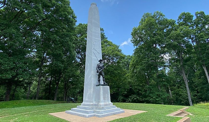 Fort Donelson National Battlefield American Civl War Site, Confederate Monument, Dover, Tennessee.