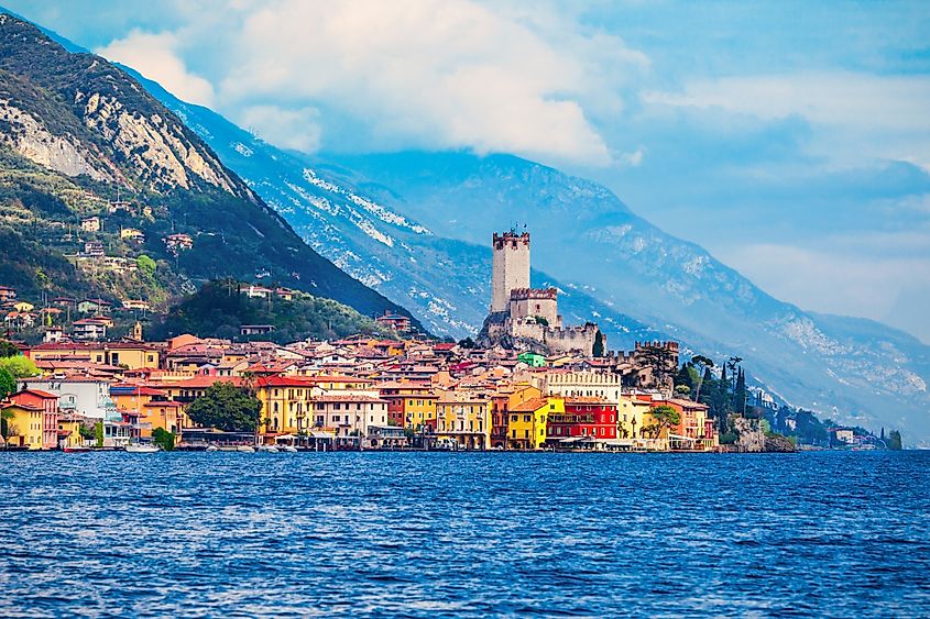 Malcesine old town on the shore of Lake Garda in Verona province, Italy (Credit: saiko3p via Shutterstock)