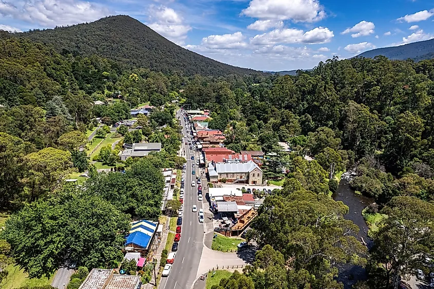 Overlooking Warburton, Victoria, Australia.