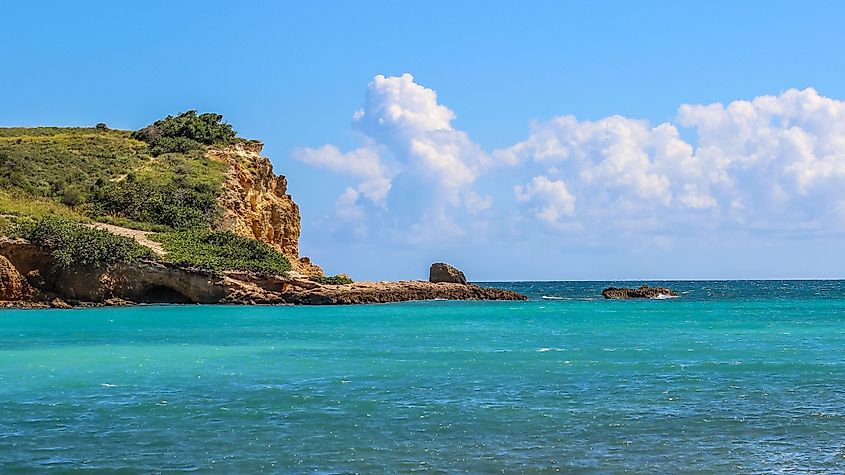 The coastal view in Cabo Rojo, Puerto Rico