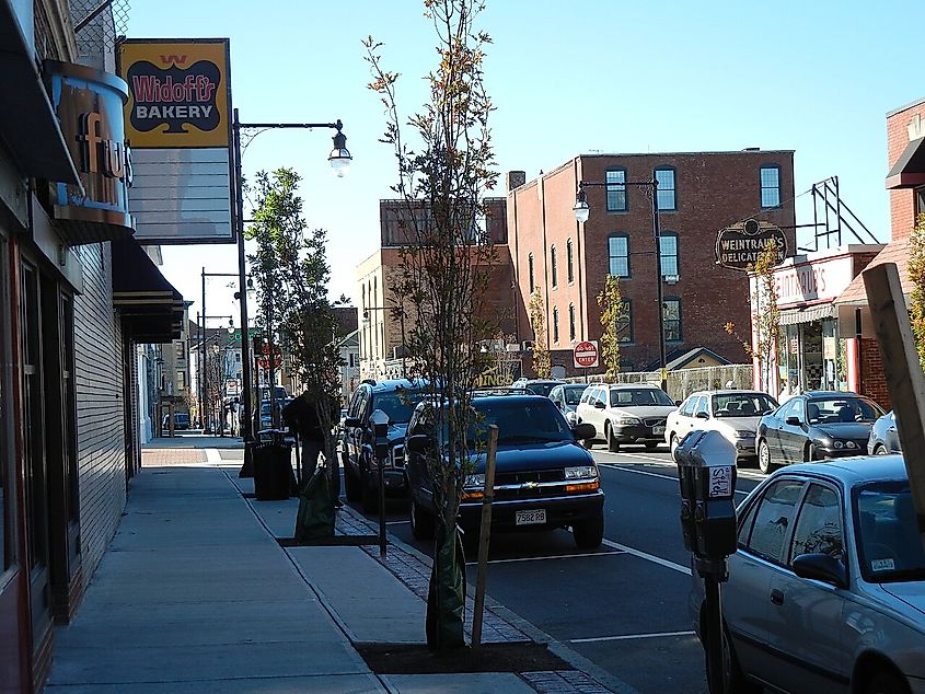 Water Street in Worcester, Massachusetts.