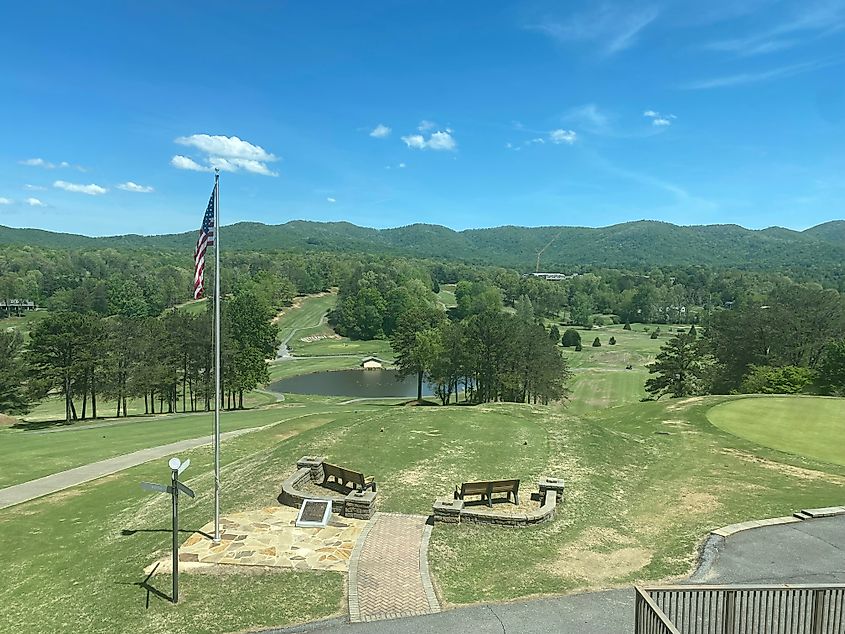 View overlooking Butternut Creek Golf Course in Blairsville, Georgia