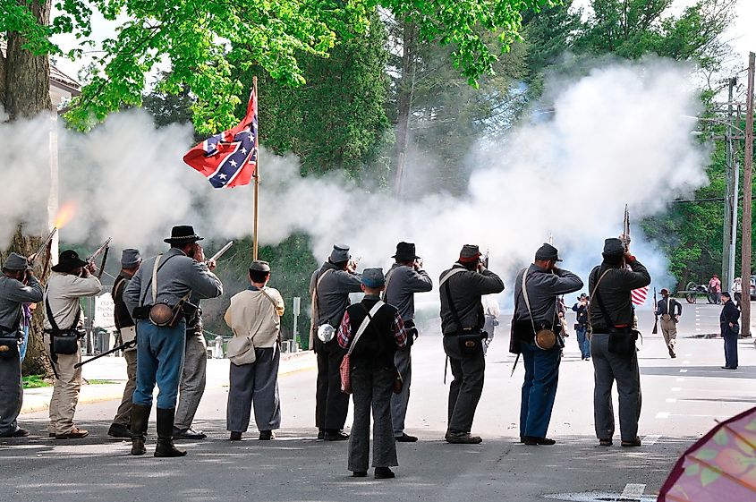 Civil War Battle Reenactment in Lewisburg, West Virginia