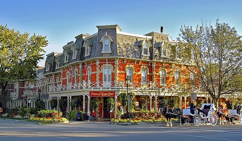 The shopping district of the town Niagara-on-the-Lake, Ontario Canada