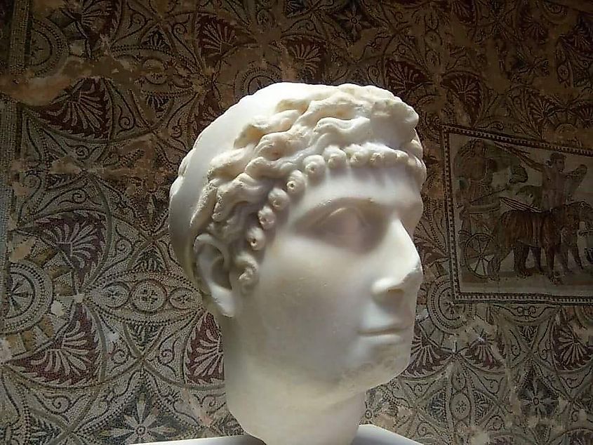 An ancient Roman bust of Cleopatra Selene II