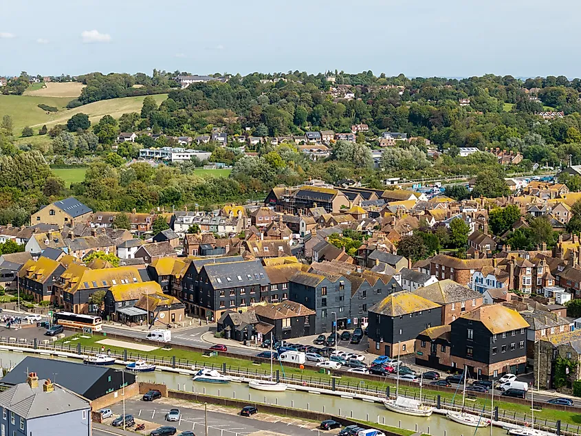 Aerial view of Rye, England