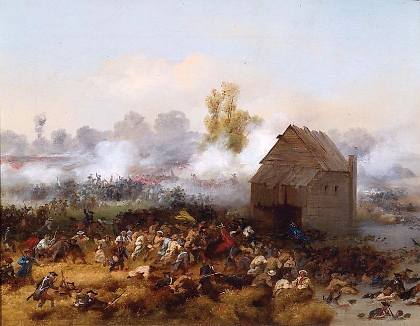A scene from the Battle of Long Island.