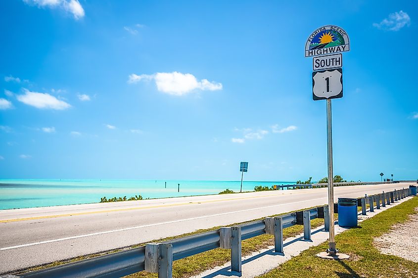 Overseas Highway, U.S. Route 1, along the Florida Keys Scenic Highway in Florida