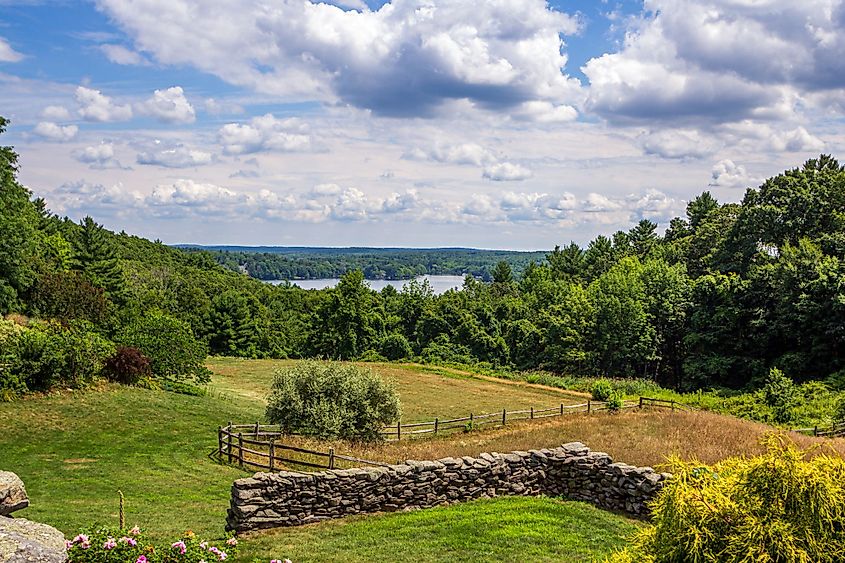 Overlooking Manchaug Pond in Sutton, Massachusetts. 