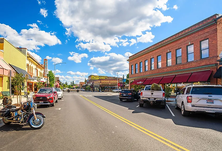 The main street of Sandpoint, Idaho.