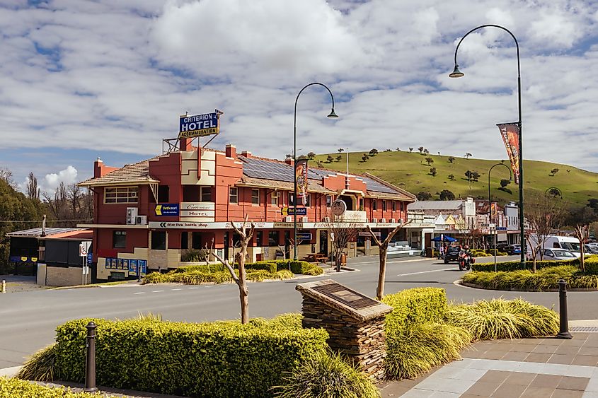 The picturesque town of Gundagai, New South Wales, Australia