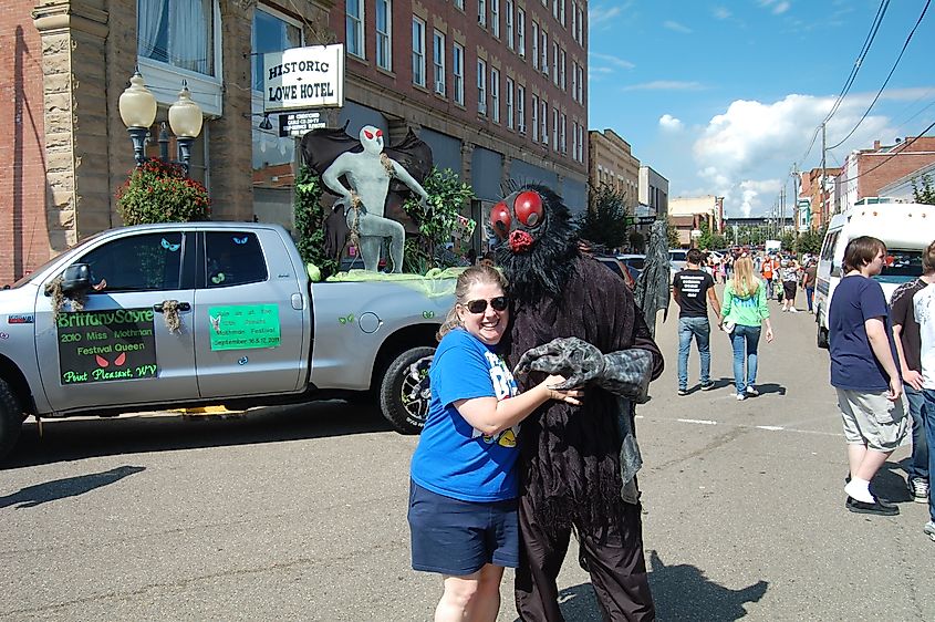attendees at the 2011 Annual Mothman Festival in Point Pleasant, West Virginia.