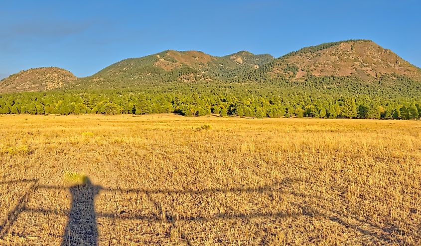 Bill Williams Mountain in northern Arizona viewed from its west side off of the Bill Williams Loop Road. Taken near sundown.