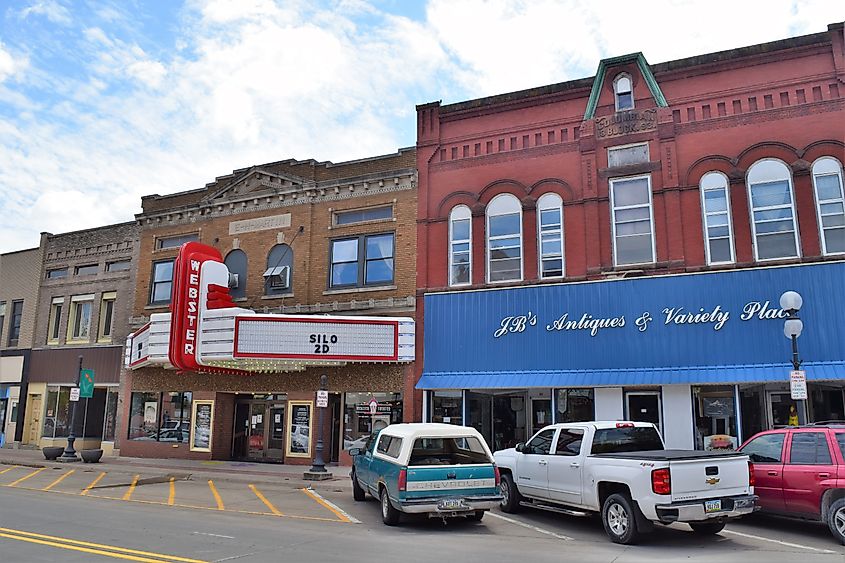 Downtown Webster City, Iowa.