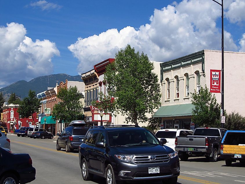 Main Street in Buena Vista, Colorado.