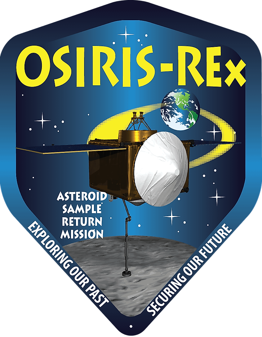 OSIRIS-REx Mission Logo (NASA, Public domain, via Wikimedia Commons)